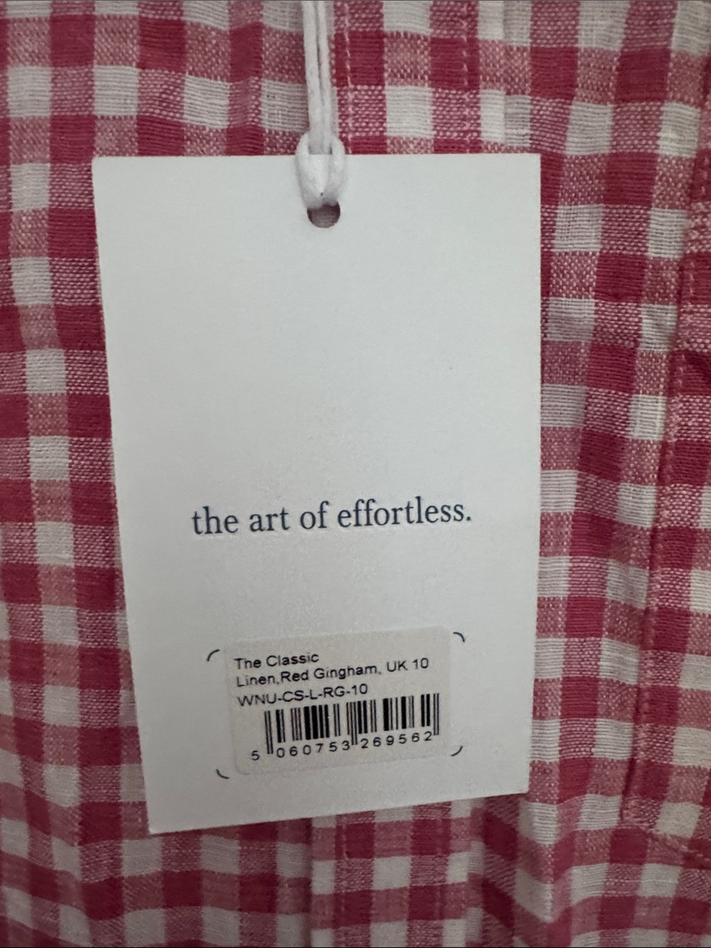 NWT WNU With Nothing Underneath The Classic Linen Red Gingham Size 6 - Picture 4 of 4